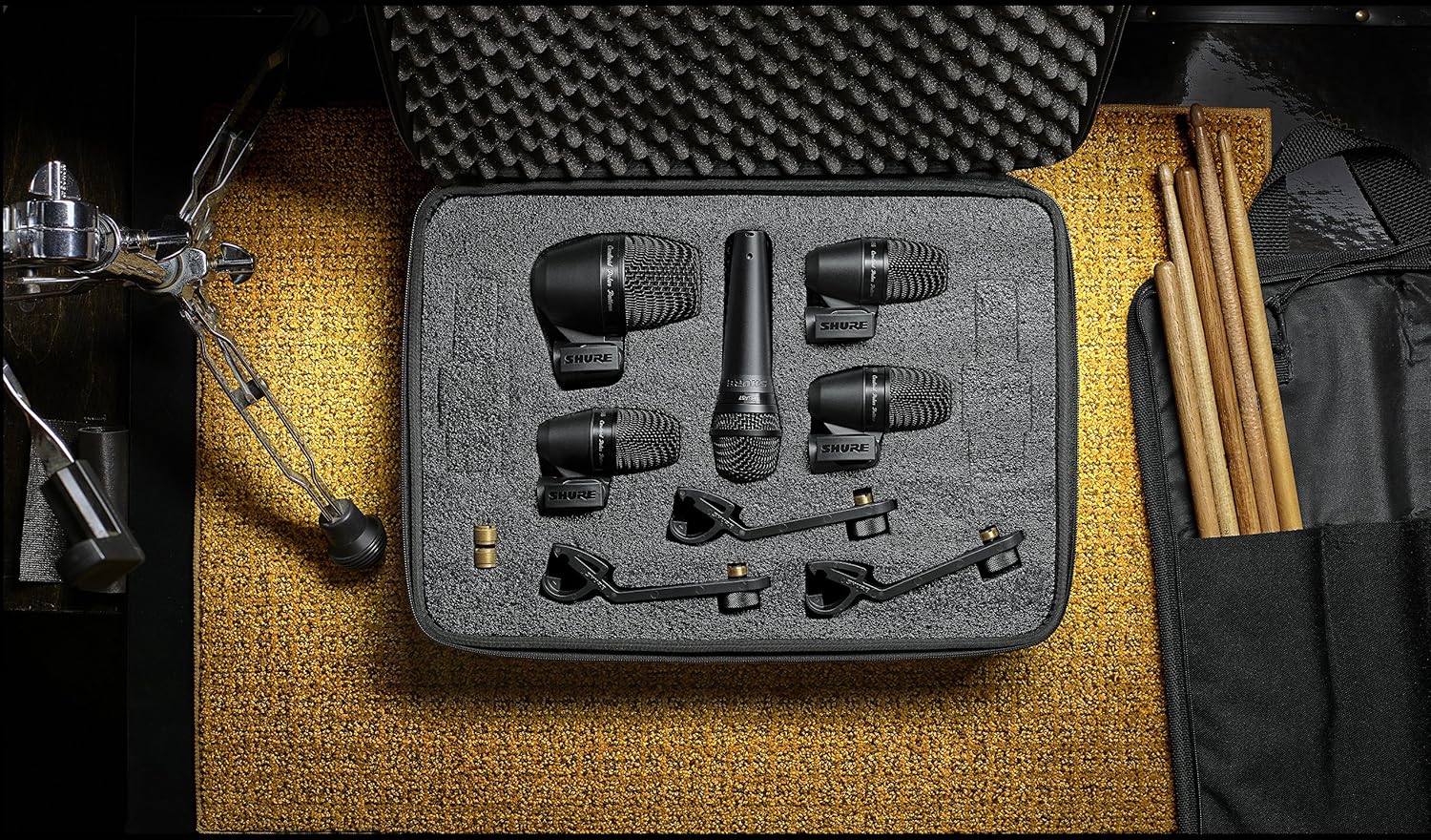 7-Piece Drum Mic Kit with XLR-XLR Cables and Case C29600