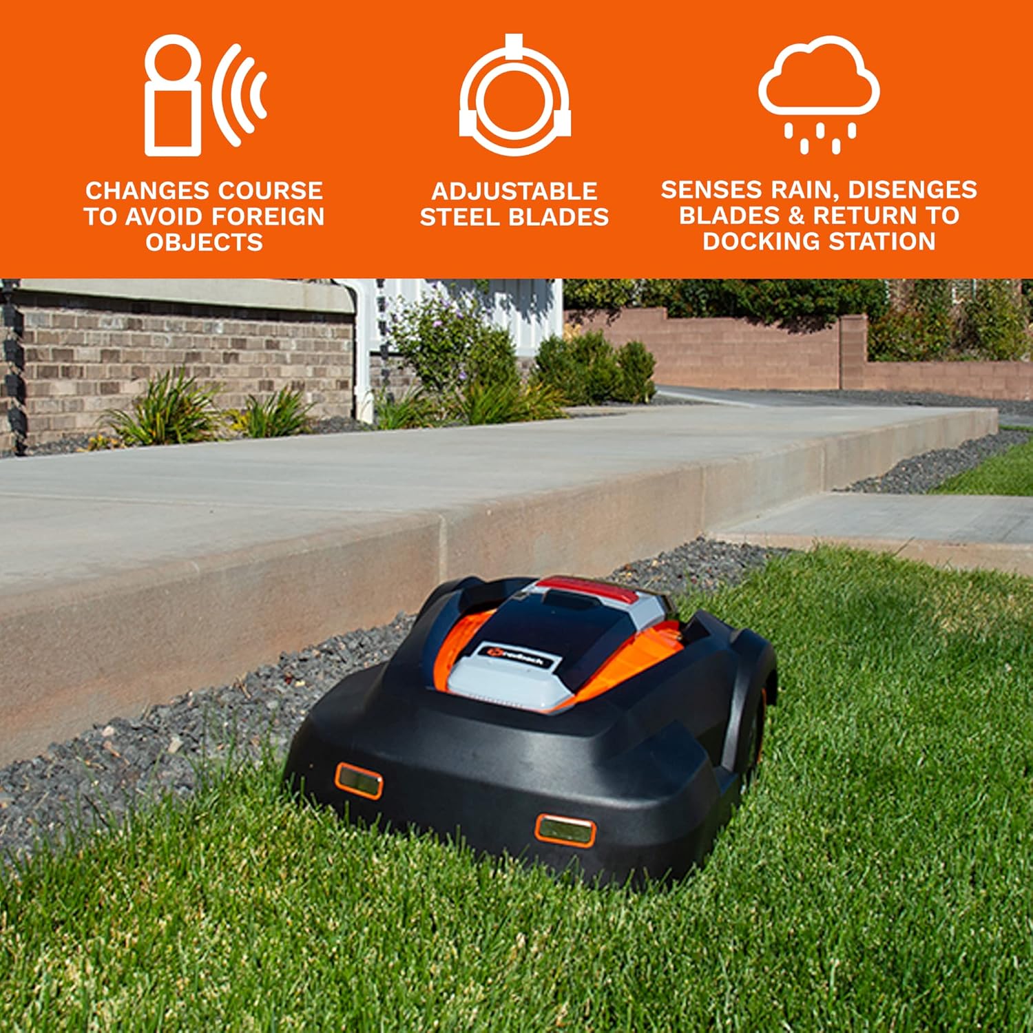 WiFi Enabled Robot Lawn Mower with 9.5inch Cutting Width C8983