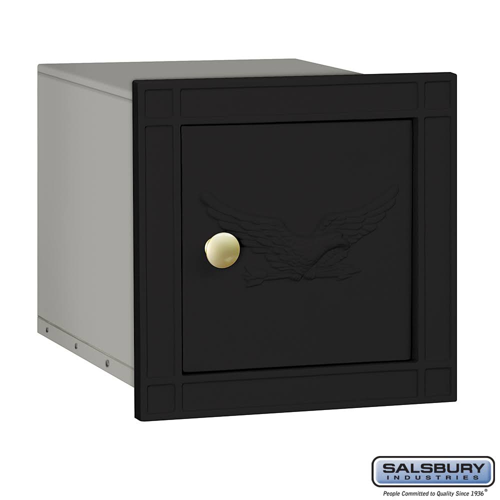 Cast Aluminum Column Mailbox - Non-Locking - Black M918623