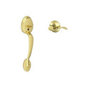 Plymouth Lower Half Handleset and Accent Lever, Bright Brass, Right Hand L59743