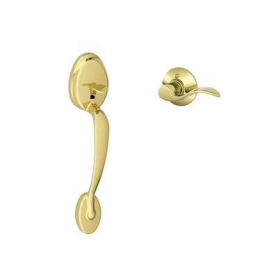 Plymouth Lower Half Handleset and Accent Lever, Bright Brass, Right Hand L59743