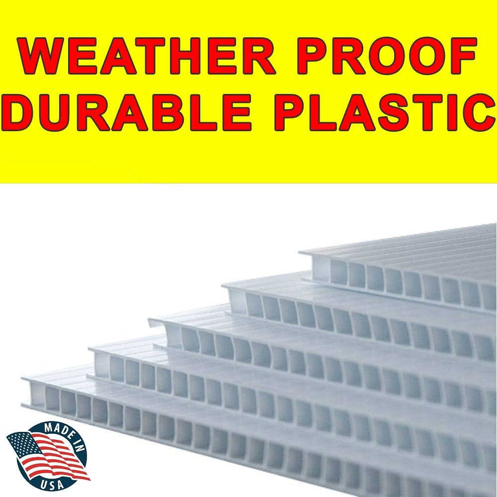 100 Pack 18 x 24" Double Sided Yard Signs with Metal Wire H-Stakes D7957