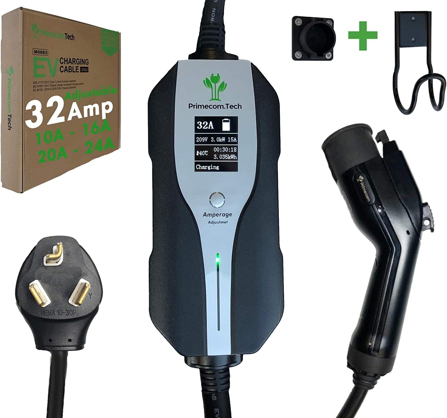 Level 2 Electric Vehicle Charger with 30Ft Cable D422