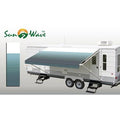 Teal-Green Stripe RV Awning Replacement Fabric I745444