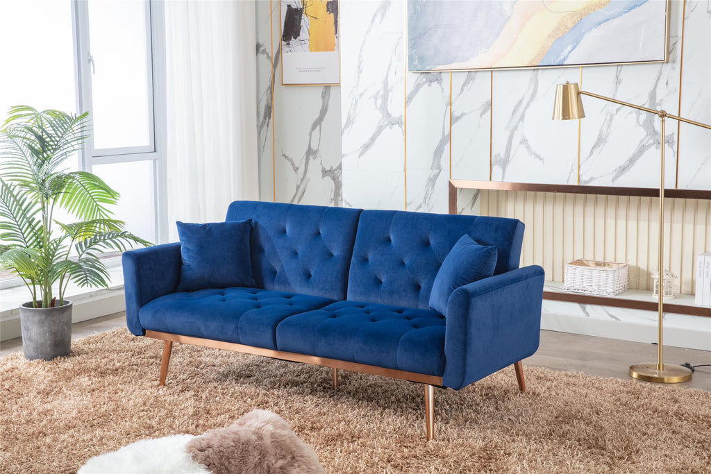 Blue Velvet Sofa Loveseat Set X5590