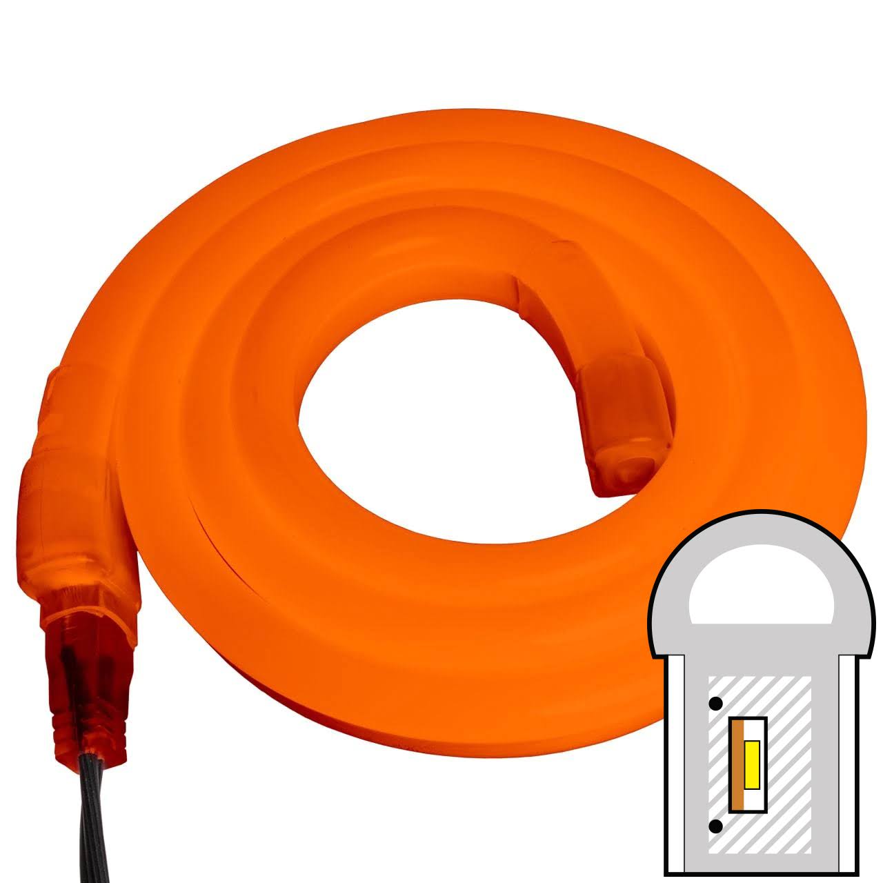 Orange SMD LED Neon Rope Light E2160