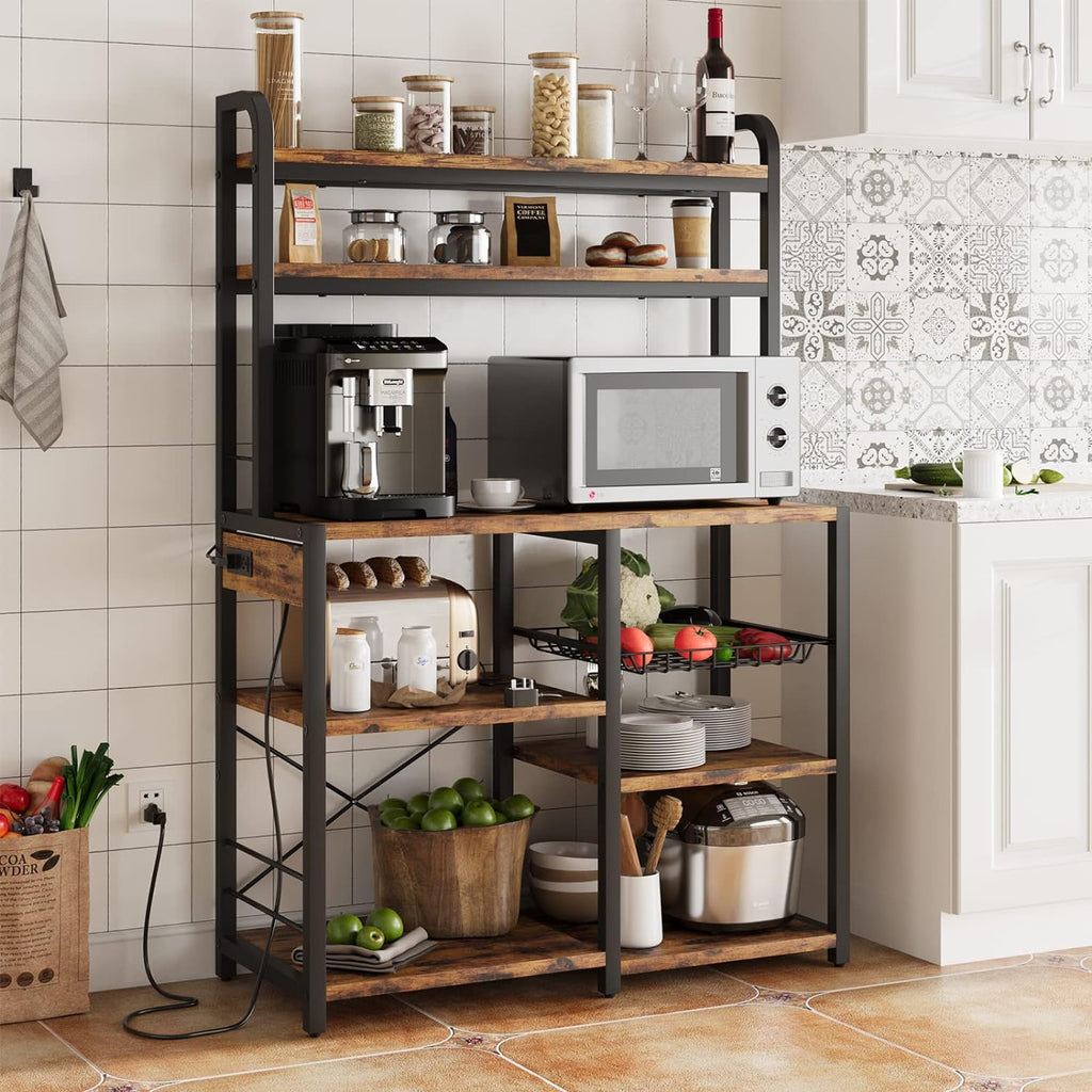 6-Tier Kitchen Rack with Wire Drawer E8180