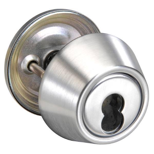 Satin Chrome Single Cylinder with Escutcheon B43387