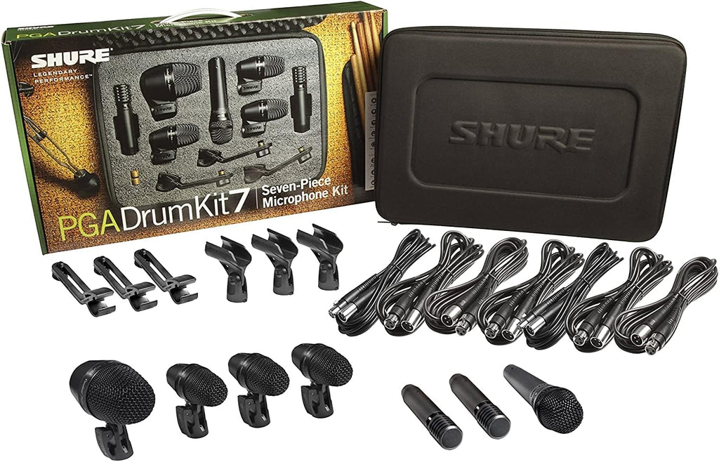 7-Piece Drum Mic Kit with XLR-XLR Cables and Case C29600