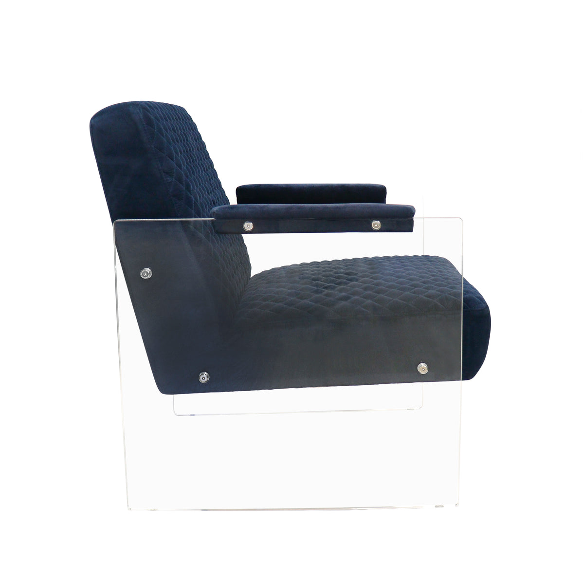 Navy Velvet Accent Chair Z393067