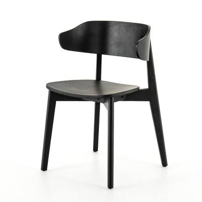Solid Wood Side Chair in Black G581