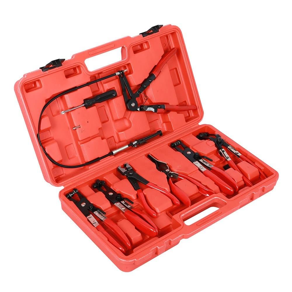 9pcs Flexible Hose Clamp Pliers Set with Long Reach Wire Removal Hand Tools M5954