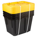12-Gallon Black/Yellow Pack Of 4 Storage Totes P601651