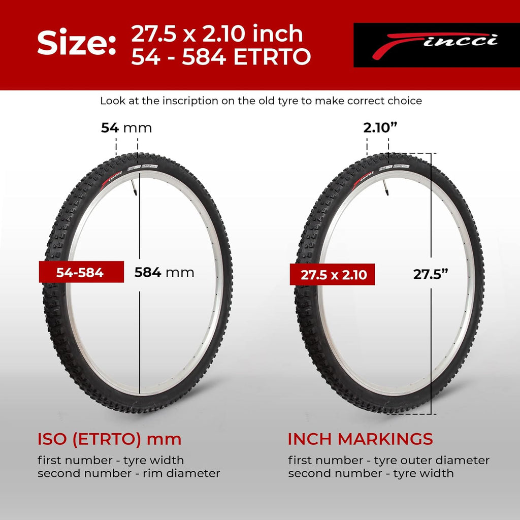 Pair 27.5 x 2.10 Inch Foldable MTB Bike Tires J623164