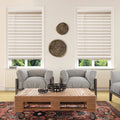 White 36.5x22 Cordless Faux Wood Blinds N54136