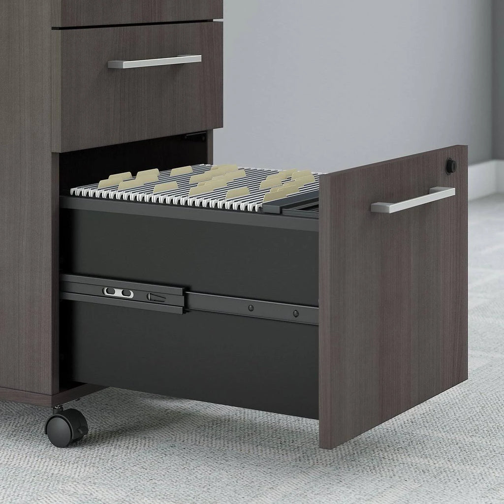 Platinum Gray 72w x 30D Table Desk with 3 Drawer Mobile File Cabinet X577