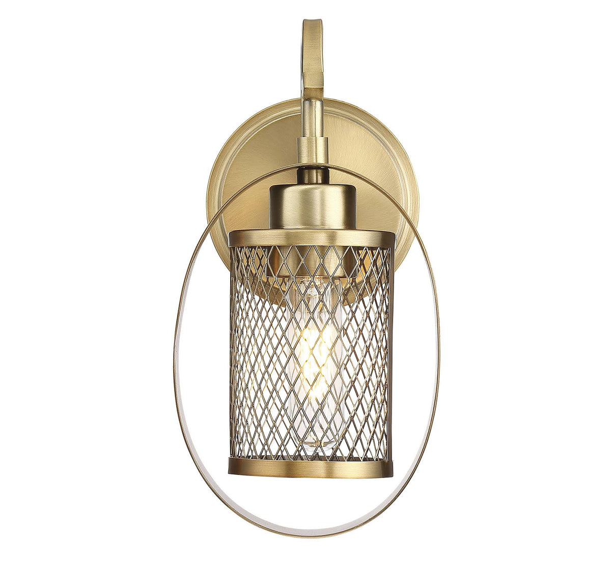 Natural Brass 1 Light Sconce W3954