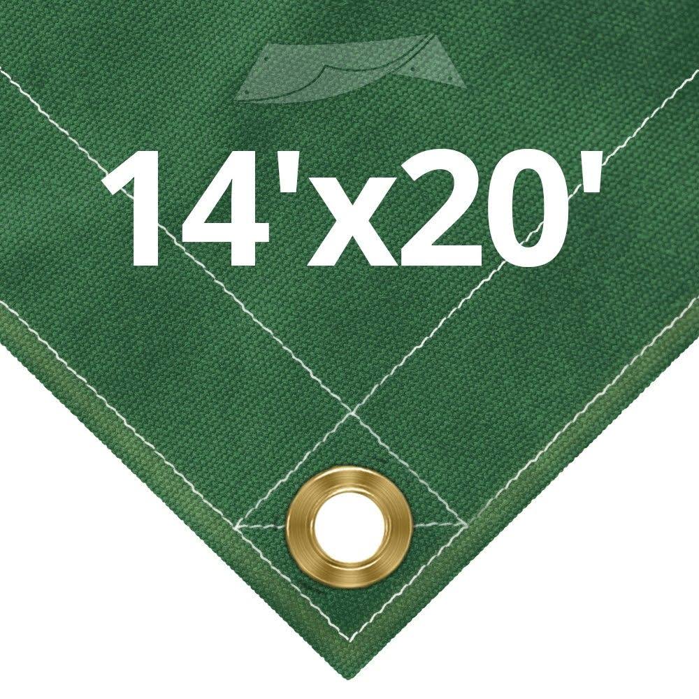 Green Canvas Tarps 14 x 20 F846167
