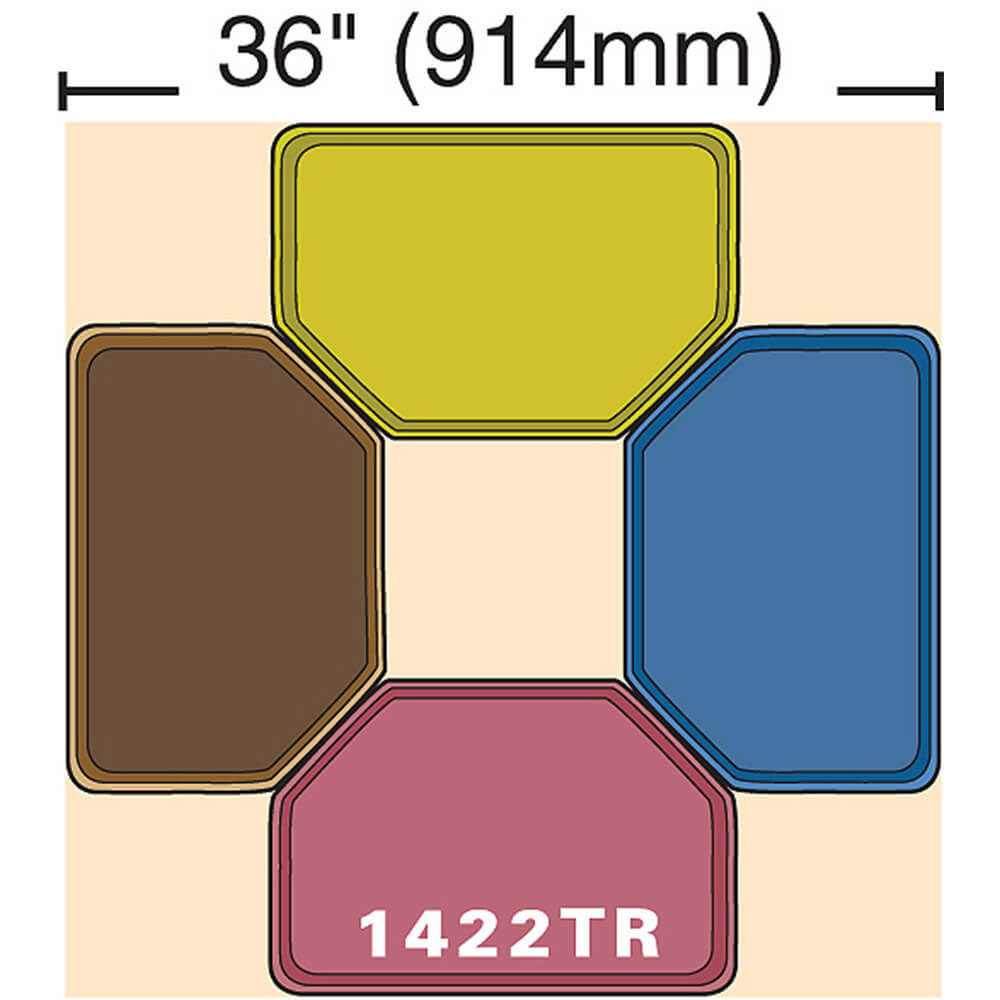 14x22 x 22x22 Trapezoid Trays, Case of 12, Horizon Blue A66395