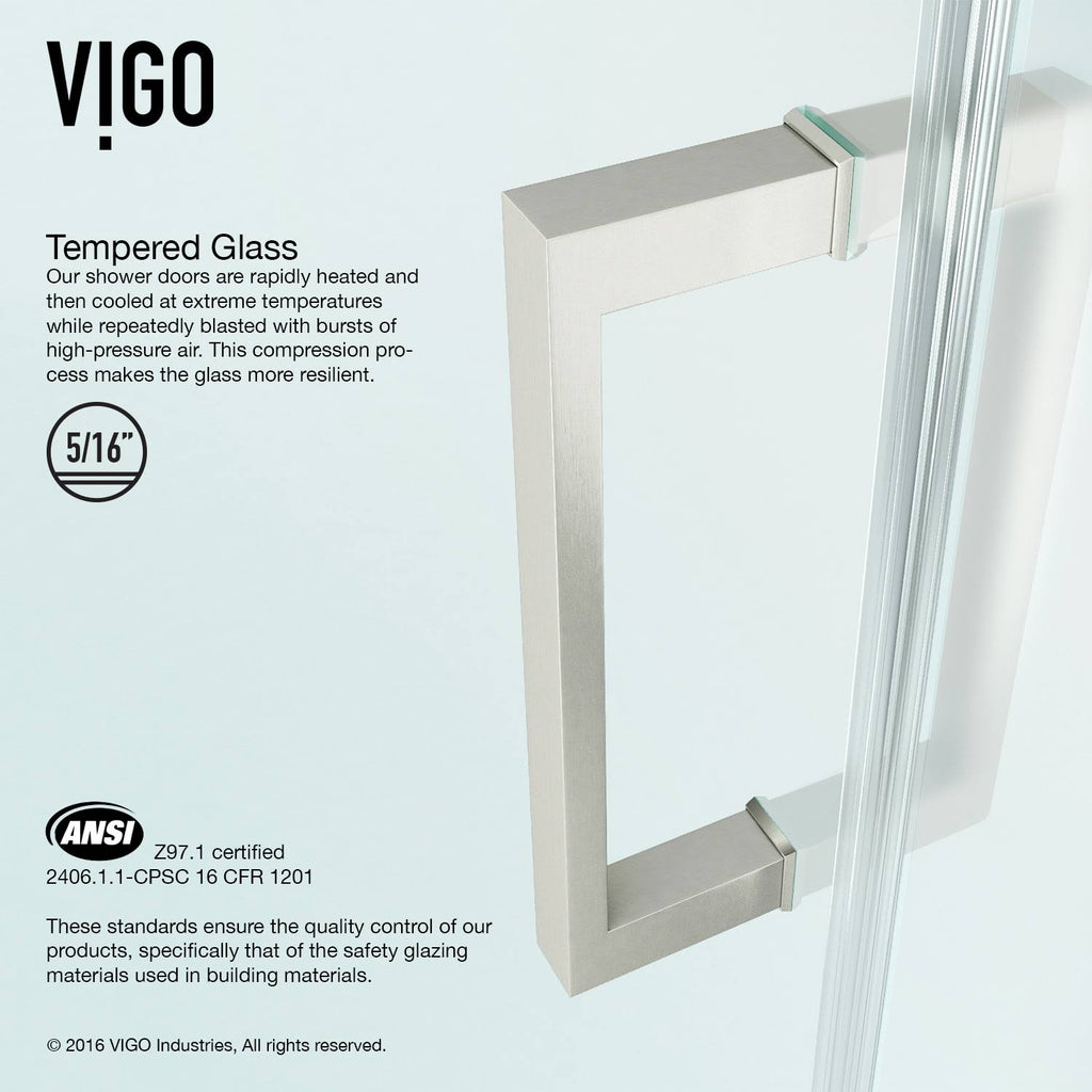 24-Inch Adjustable Frameless Shower Door G45857