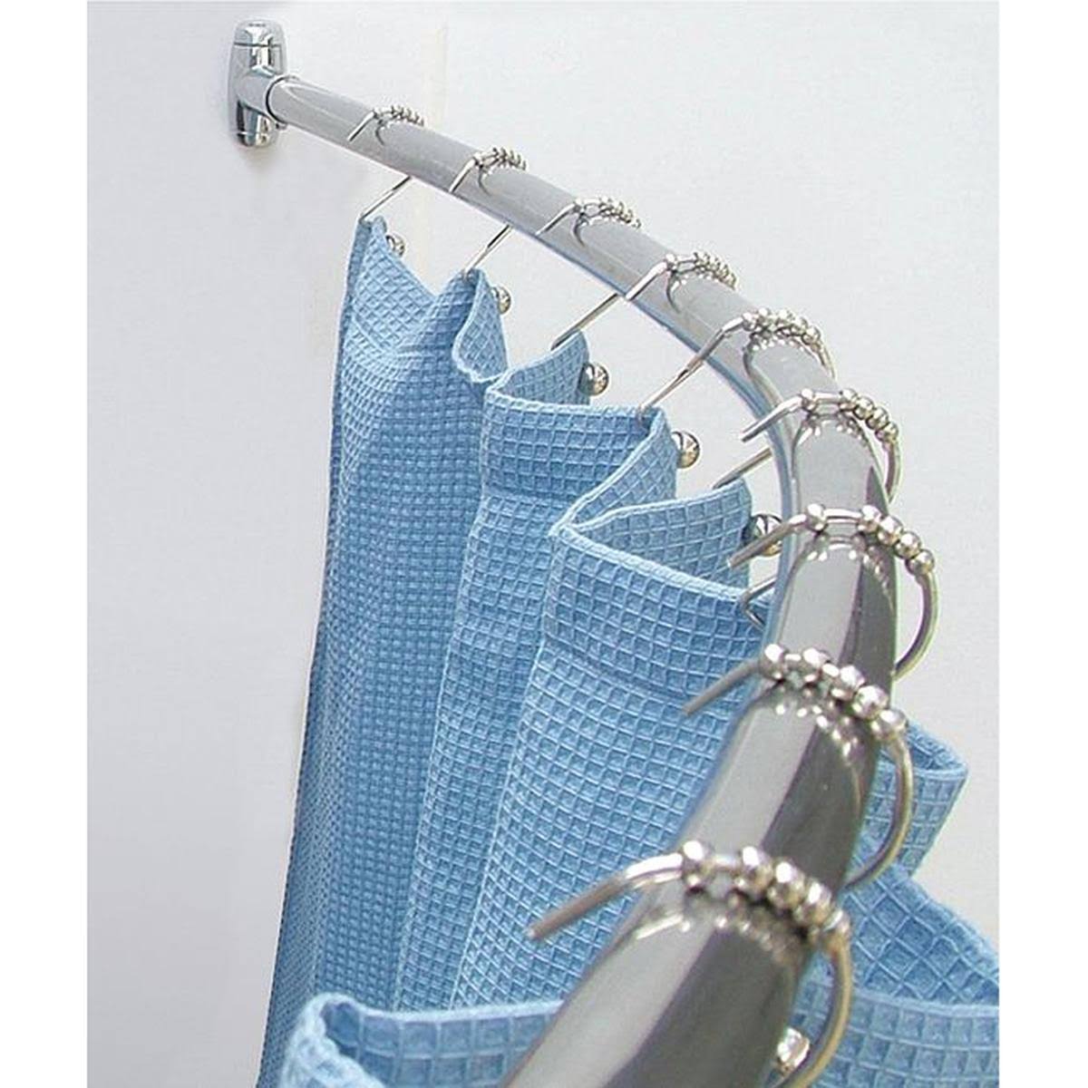 Curved Shower Rod, 57-3/4In, 6in Proj, PK6 F963718
