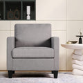 Light Gray Button Tufted Accent Arm Chair M700
