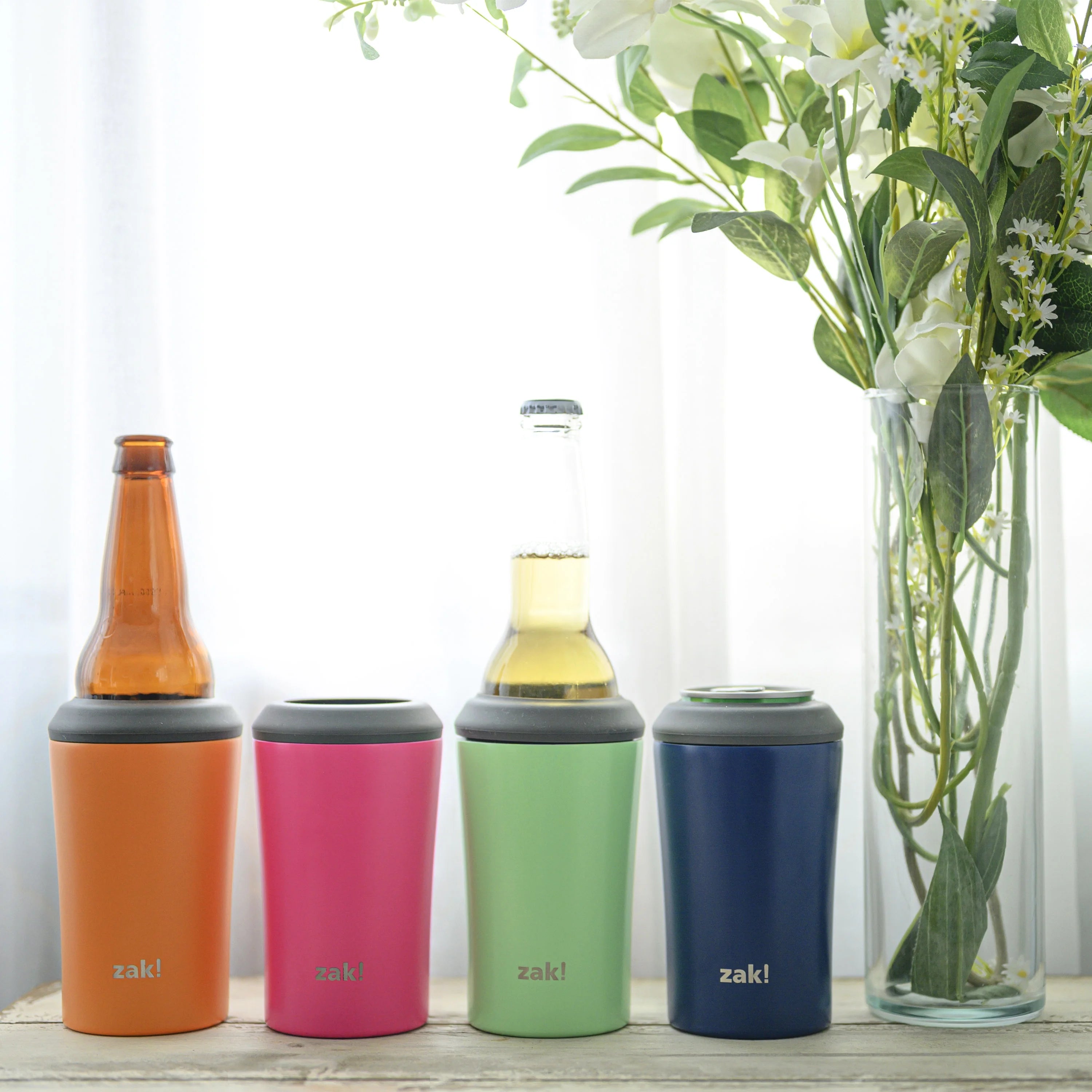 Pistachio Double Wall Stainless Steel Can and Bottle Cooler R349