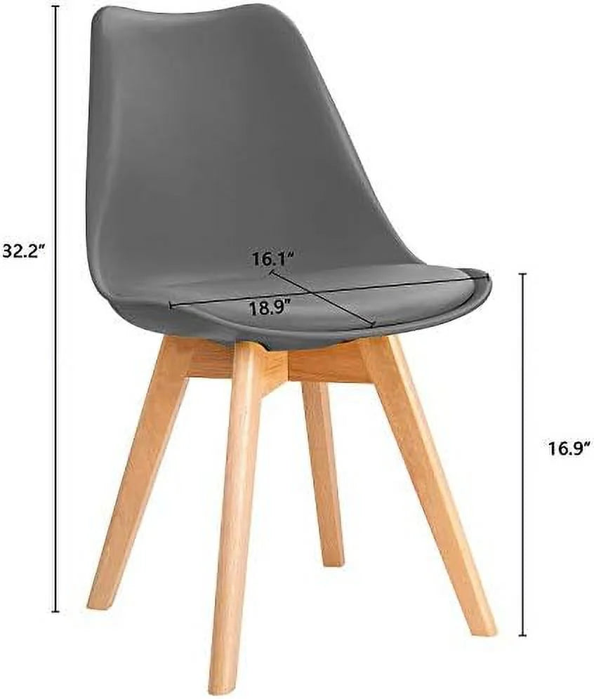 Upholstered Side Dining Chairs with Wood Leg and Soft Padded Cushion Z24832