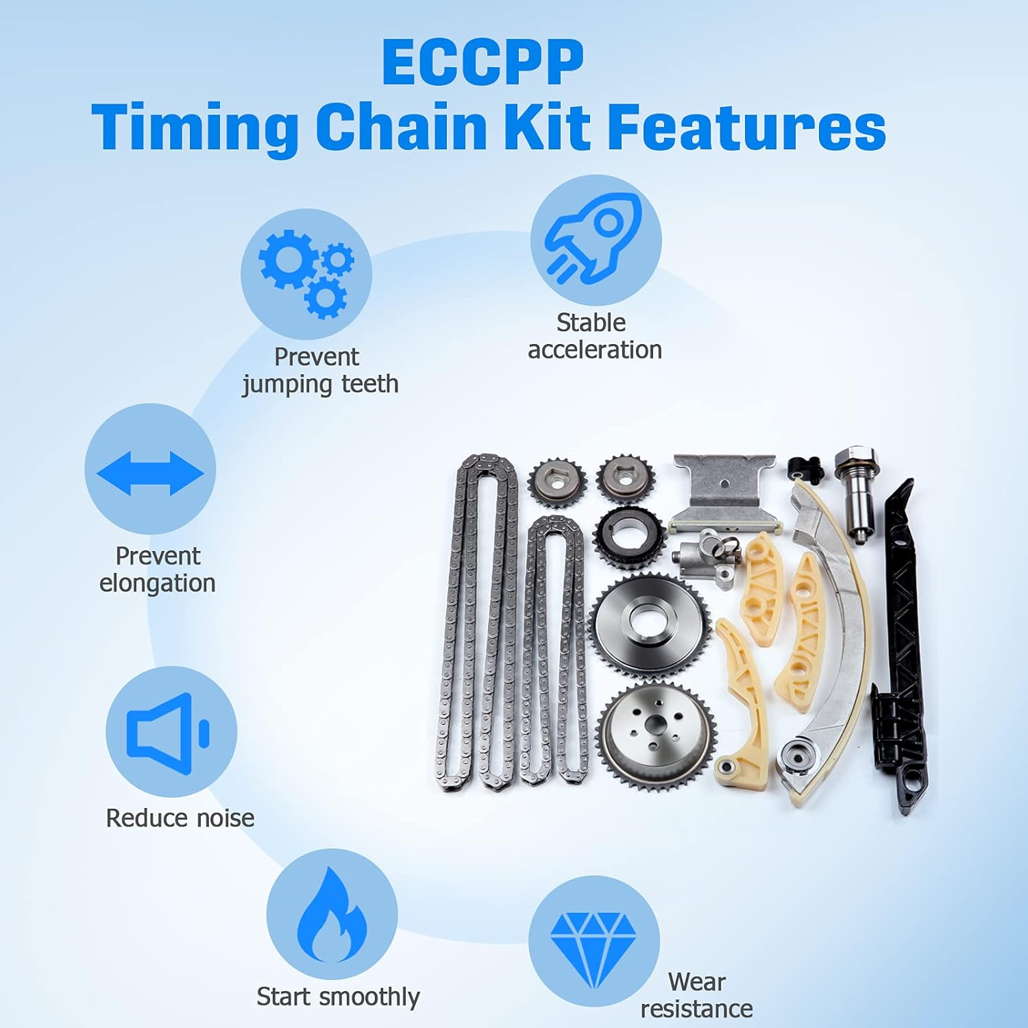 Engine Timing Chain Kit without Water Pump for Chevrolet Malibu Equinox Buick L4 2.0L 2.2L 2.4L B9265
