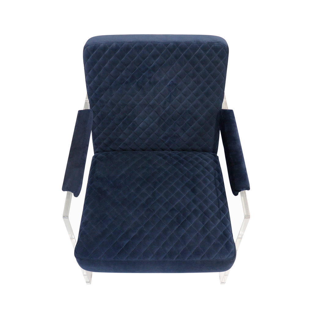 Navy Velvet Accent Chair Z393067