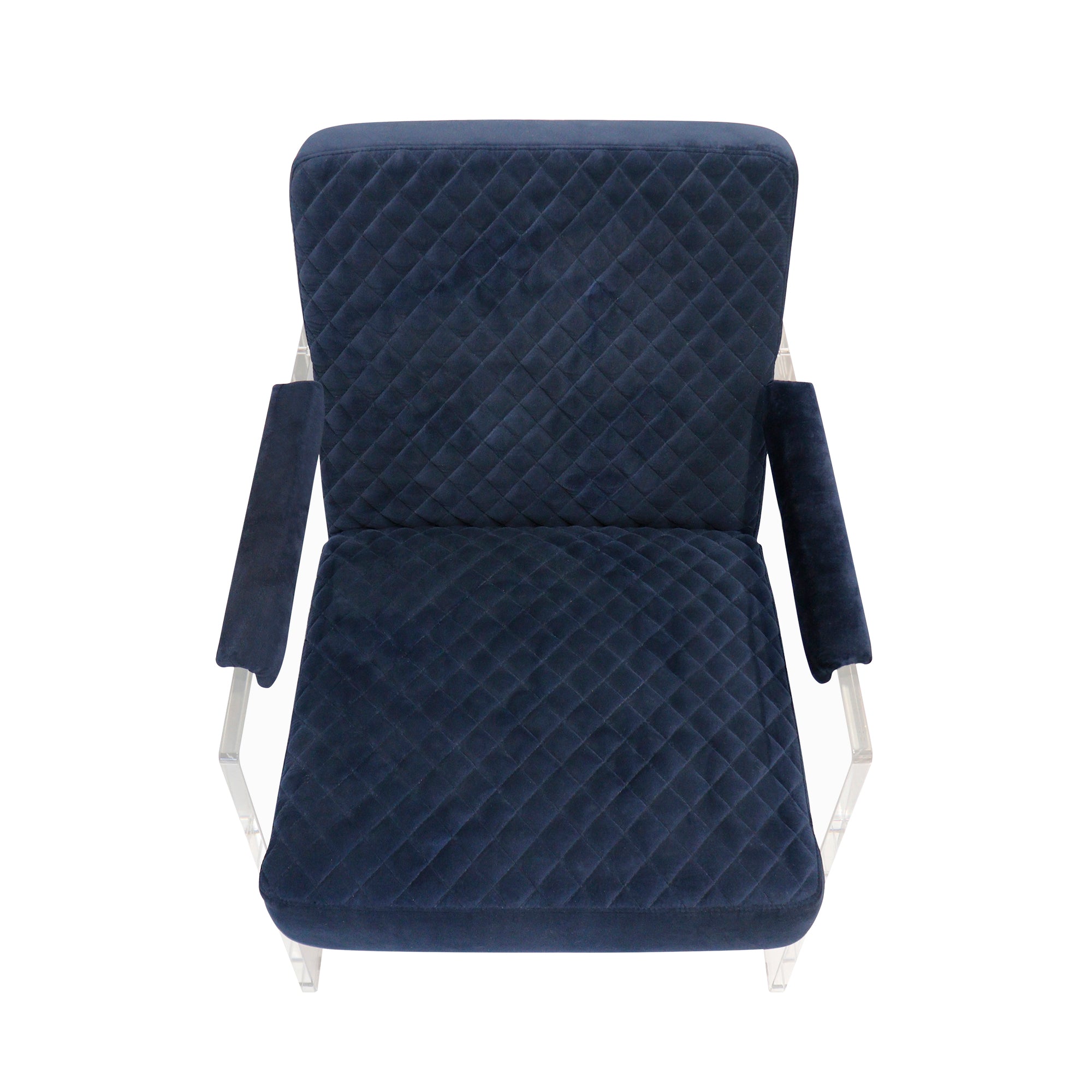 Navy Velvet Accent Chair Z393067