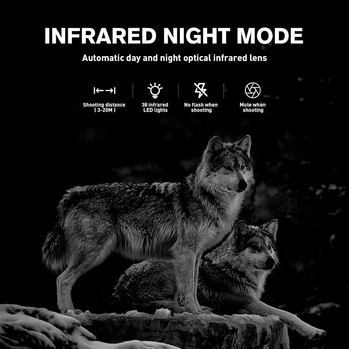 4K 30MP Night Vision Motion Activated Waterproof WiFi Bluetooth Trail Camera A403