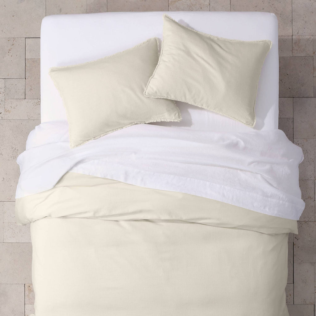 Natural Linen Blend Duvet Cover & Sham Set Z163