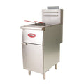 Commercial Gas Floor Fryer, Three Burners, 40 lb. Capacity, Liquid Propane T686940