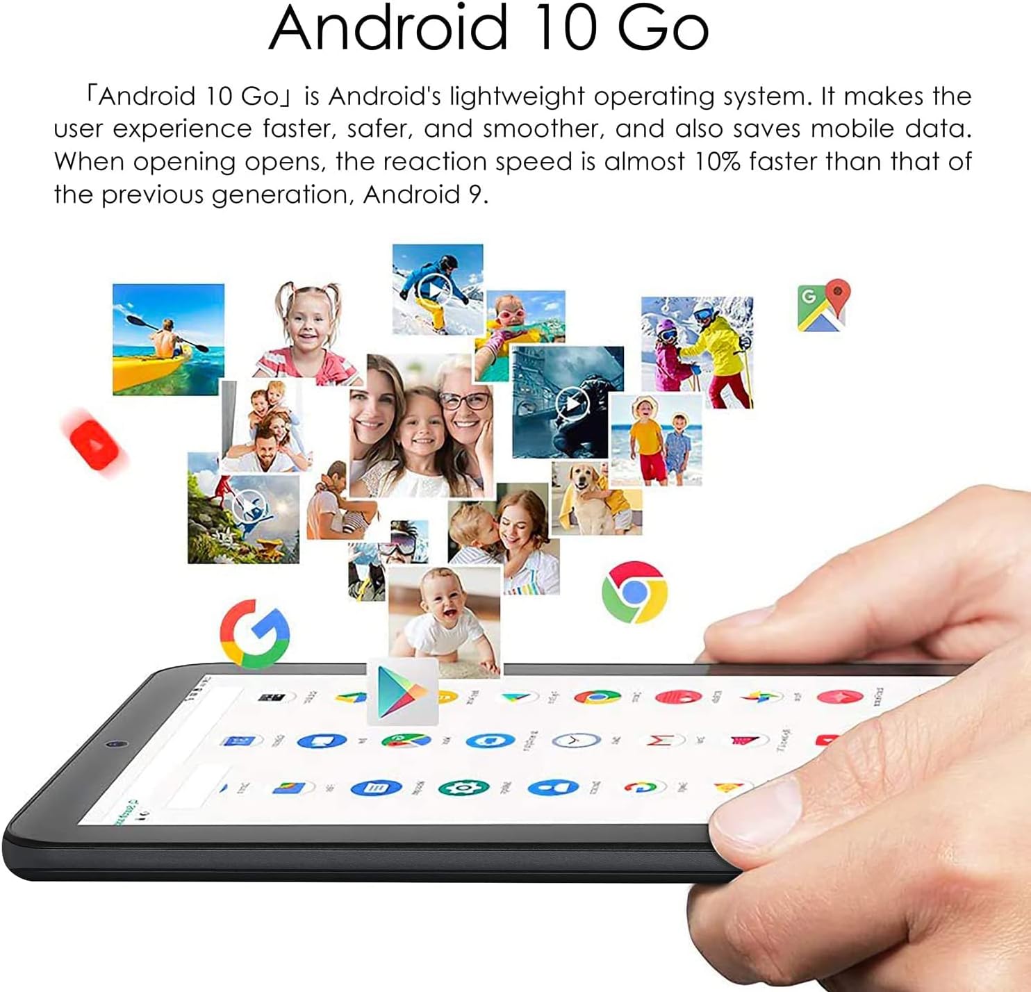 Pack of 2 Tablet 9 Inch Android 10 2GB RAM Quad-Core 4000mAh IPS HD Display M666855