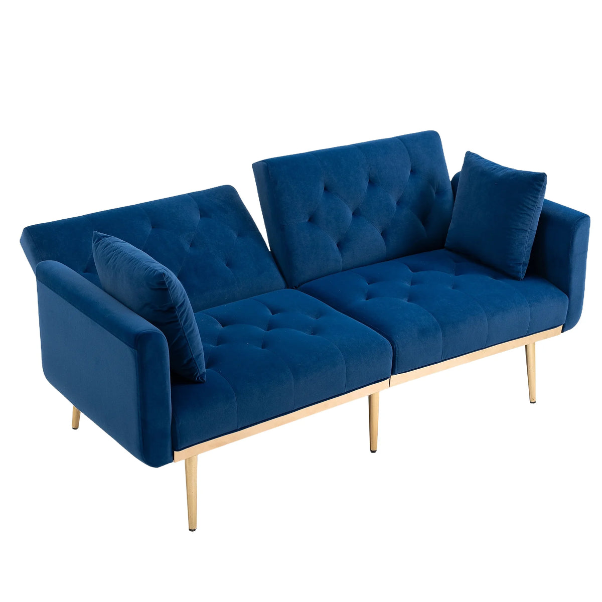 Blue Velvet Sofa Loveseat Set X5590