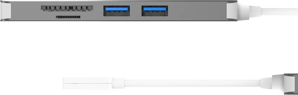 5 in 1 Compact USB-C Hub with 4K HDMI, 2 USB 3.0 Ports, SD and microSD Card Reader D6787