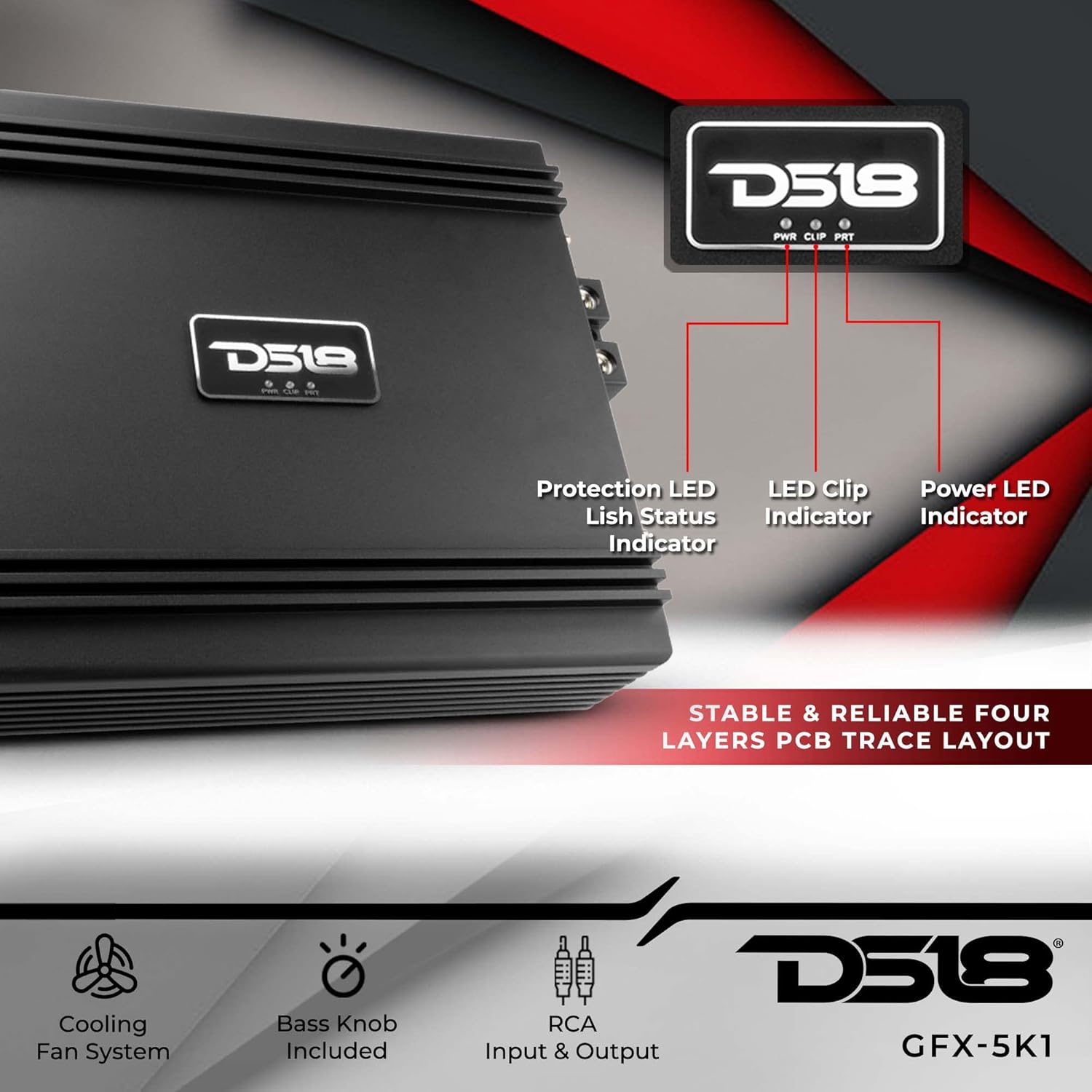 5000 Watts RMS 1-Channel Monoblock Car Audio Amplifier O18477