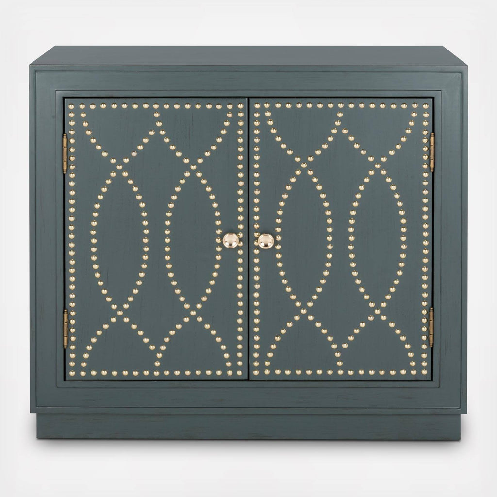 2 Door Steel Teal Gold Chest L927