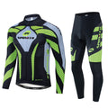 Green XL Cycling Jersey and Padded Pants Set H7066
