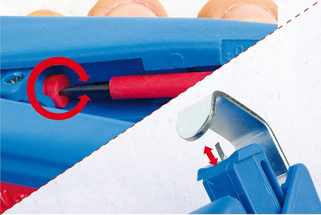 Duo-Stripper for cable & wire stripping, blue/red, 160mm H53834