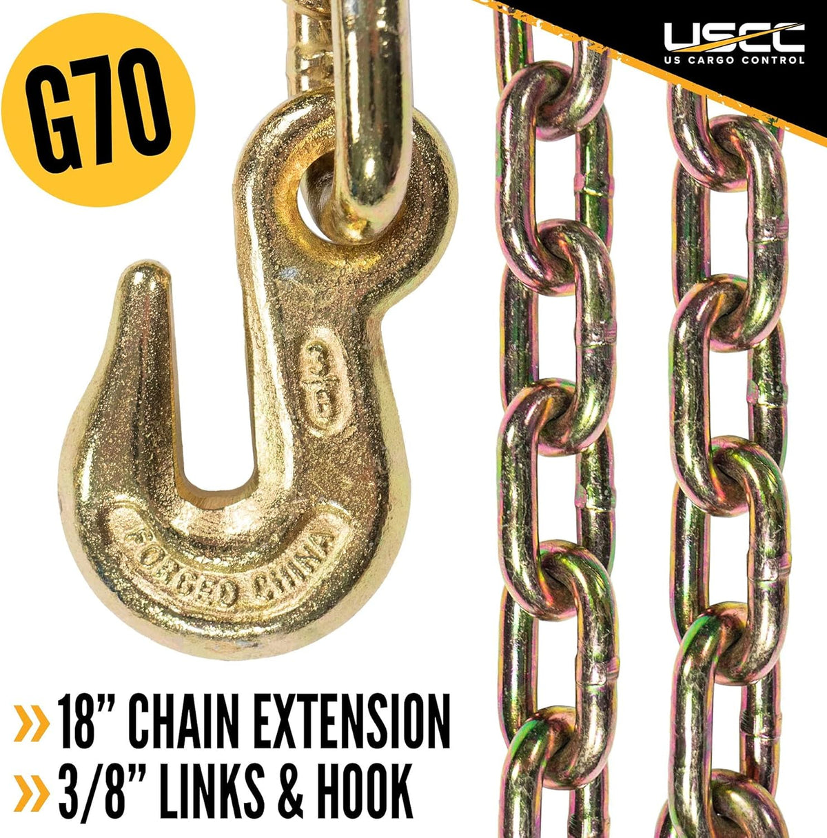 4 Inch x 50 Foot Blue Winch Strap with Chain Extension Pack of 2 L107397