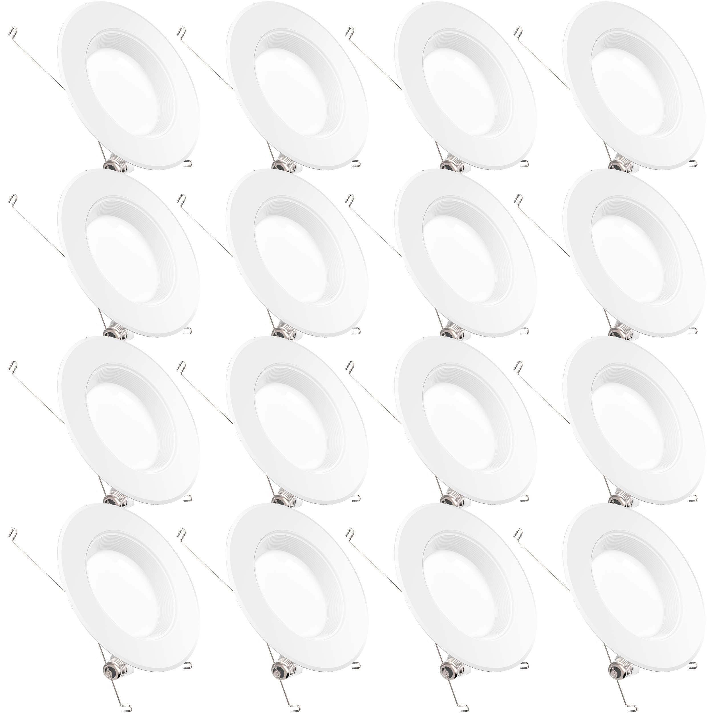 16 Pack 5/6 inch LED Recessed Downlight with Baffle Trim, 6000K Daylight, 965 lm Y52566