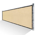 Beige Privacy Fence Screen Mesh with Reinforced Grommets K148611