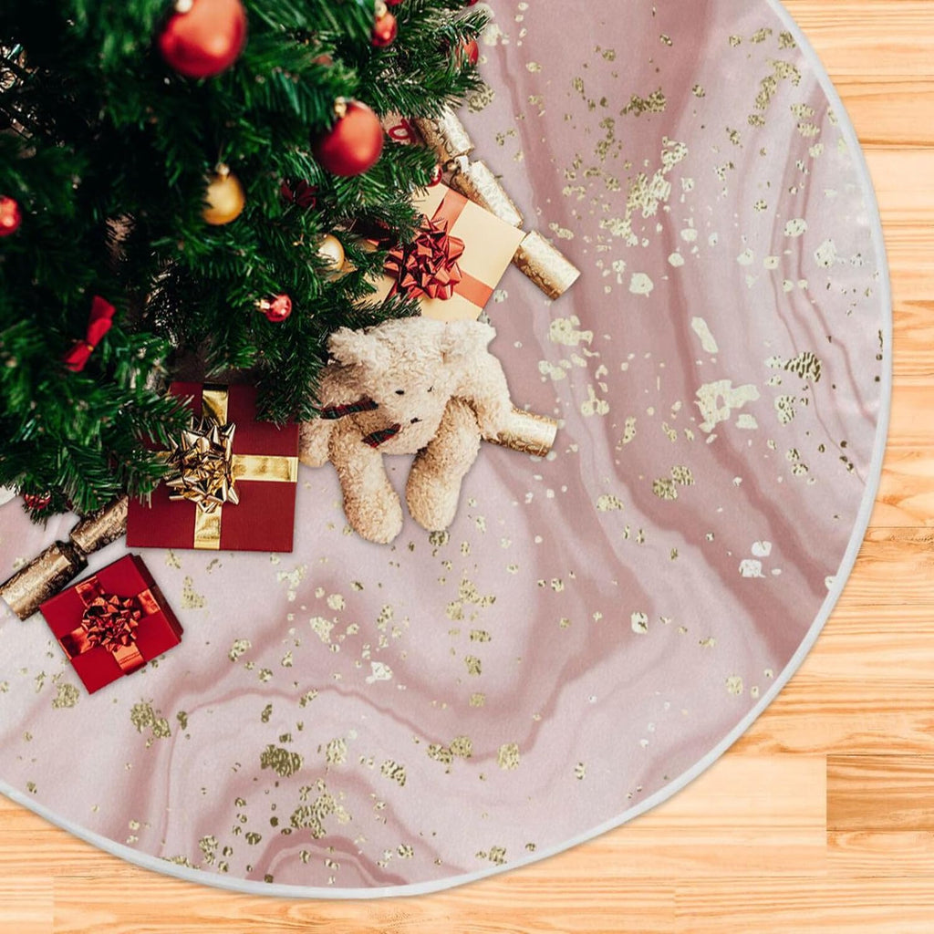 Rose Gold Marble Christmas Tree Skirt P3140