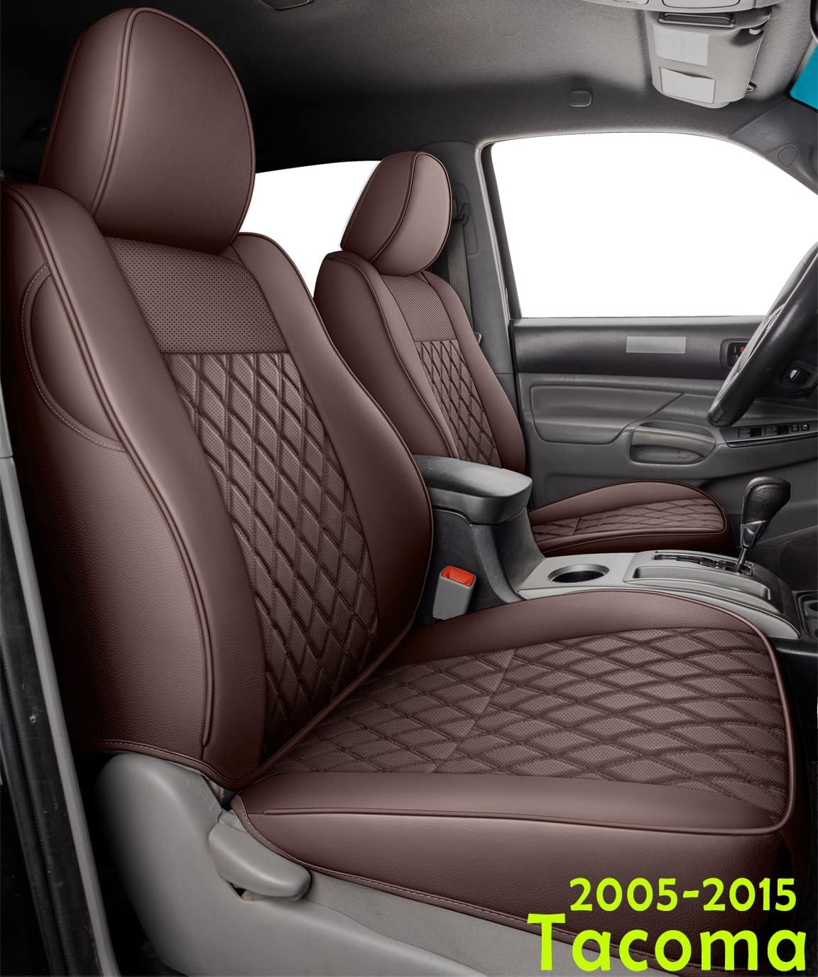 Red Faux Leather Full-Set Seat Covers T63169
