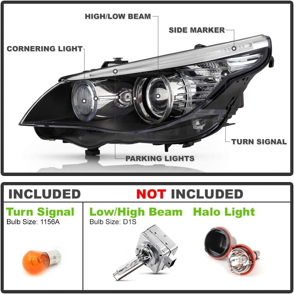 Projector Headlight Assembly Left Driver Side C10704