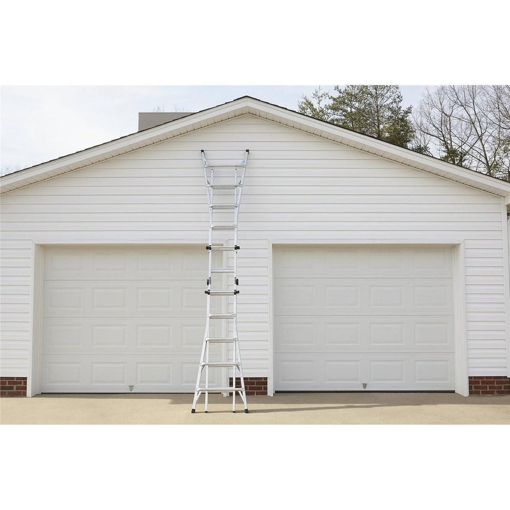 22' Max Reach Aluminum Telescoping Multi-Position Ladder D63707
