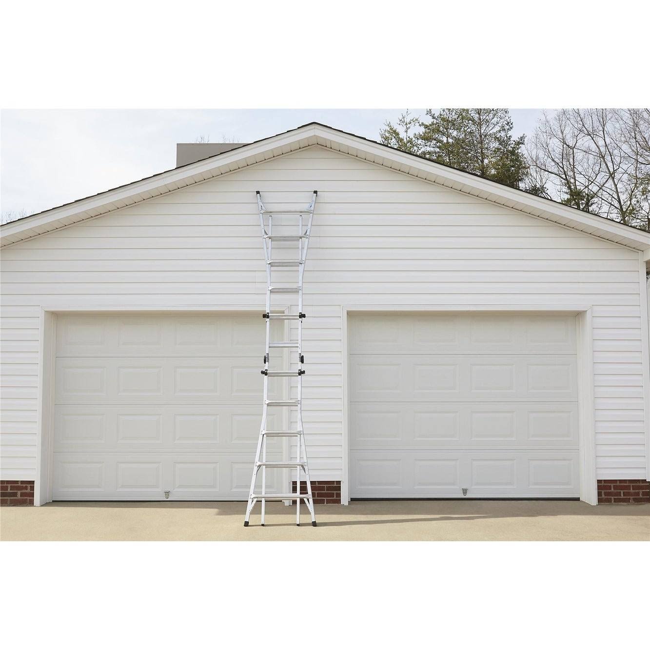 22' Max Reach Aluminum Telescoping Multi-Position Ladder D63707