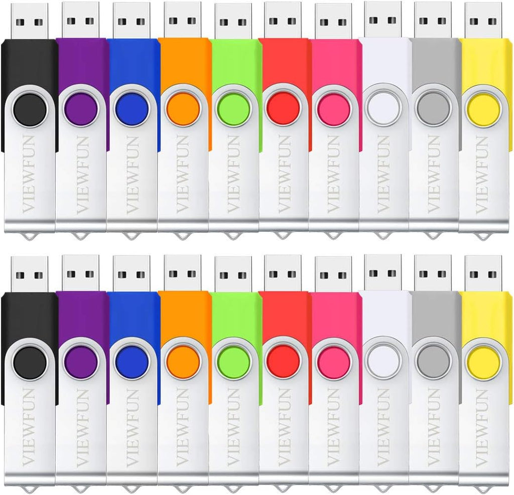 16GB 20 Pack USB 2.0 Flash Drive with LED Indicator and Lanyards S99043